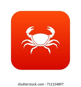 Fresh crab icon digital red for any design isolated on white vector illustration