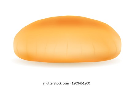 fresh crispy burger bun stock vector illustration isolated on white background