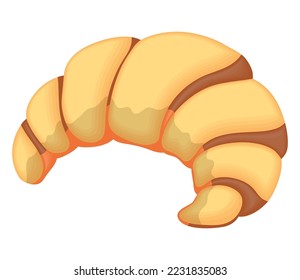 fresh croissant bread food bakery icon