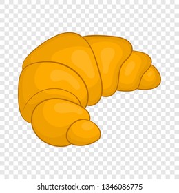 Fresh croissant icon in cartoon style isolated on background for any web design 