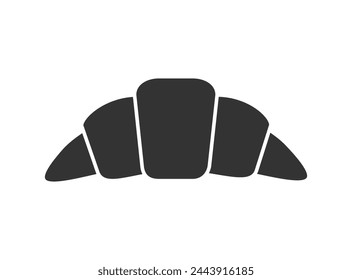 Fresh croissant icon isolated on white, vector illustration
