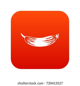 Fresh cucumber icon digital red for any design isolated on white vector illustration