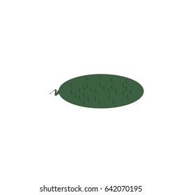 fresh cucumber icon. flat design