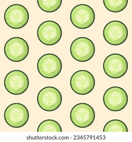 Diseño de patrón fresco sin problemas de pepino 