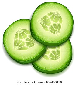 Cartoon Cucumber Images Stock Photos Vectors Shutterstock Cucumber slices can be placed on the eyes can decrease morning puffiness or alleviate and treat sunburn when placed on the affected areas. she also noted that high vegetable intake is associated. https www shutterstock com image vector fresh cucumber slice isolated on white 106450139