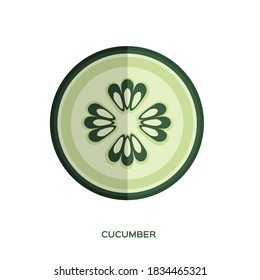 Recorte fresco de Cucumber sobre fondo blanco. Verdura ecológica. Alimentos saludables.