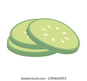 fresh cucumber slices vegetable icon