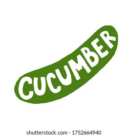 Fresh Cucumber Vegetable for Emblem, Logo, Sign or Badge