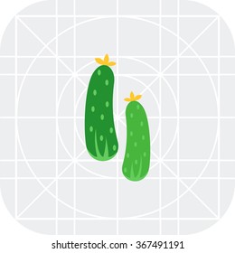 Fresh cucumbers icon