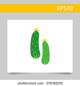 Fresh cucumbers icon