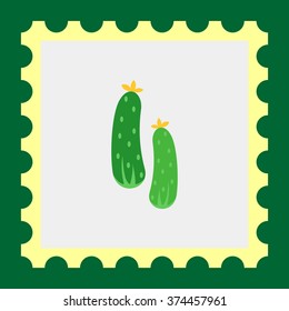 Fresh cucumbers icon