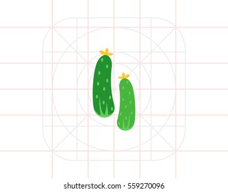 Fresh cucumbers icon
