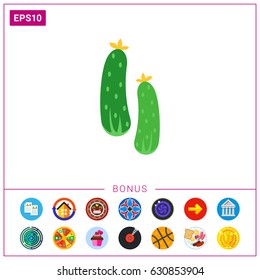 Fresh cucumbers icon