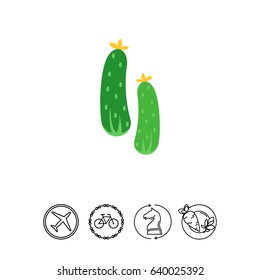 Fresh cucumbers icon