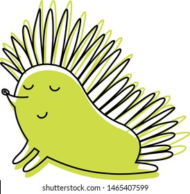 Fresh Cute Vector Yoga Hedgehog