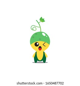 frisch süße Gemüsegurke maskot vektor design.