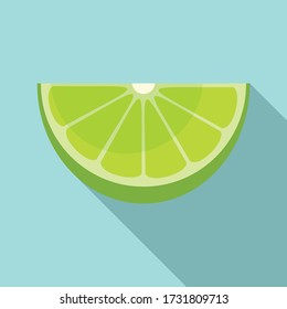Fresh cutted lime icon. Flat illustration of fresh cutted lime vector icon for web design