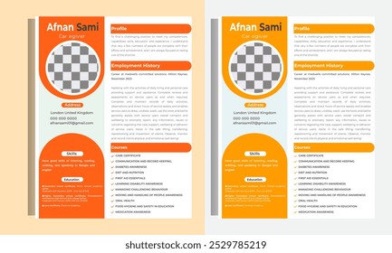 Fresh cv design templates. Clean and modern resume, cover letter business layout job applications. 