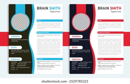Fresh cv design templates. Clean and modern resume, cover letter business layout job applications. 