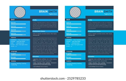 Neue CV-Designvorlagen. Saubere und moderne Lebenslauf, Anschreiben Business Layout Job-Anwendungen. 