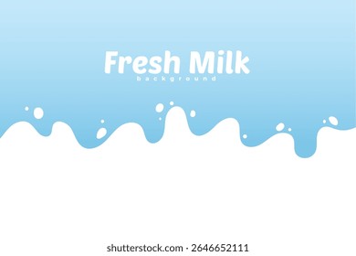 fresh dairy milk blue backdrop a refreshing breakfast vector