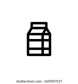 Fresh Dairy Milk Foods Icon Vector Illustration. Outline Style
