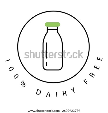 Fresh Dairy Organic Milk Vector Icon design 