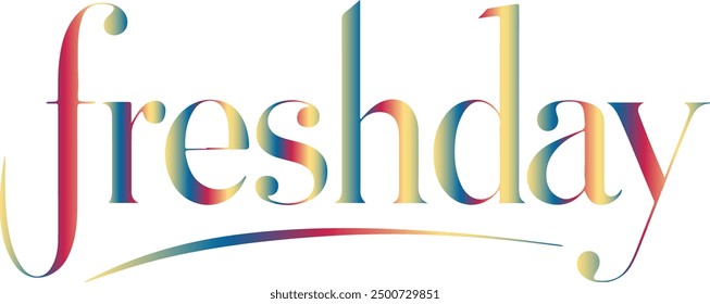 Fresh day typography,silhouette vector art illustration