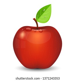 Fresh delicious apple vector design illustration isolated on white background