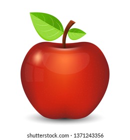 Fresh delicious apple vector design illustration isolated on white background