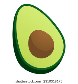 Fresh delicious avocado slice with seed, healthy eating concept