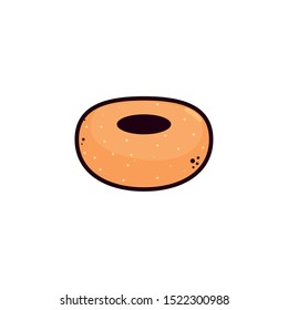 fresh and delicious bakery donut vector illustration design