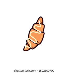 fresh and delicious bread croissant vector illustration design