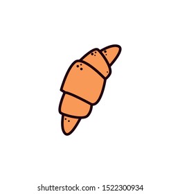 fresh and delicious bread croissant vector illustration design