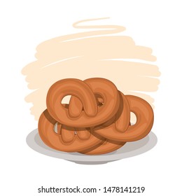 fresh and delicious bread pretzel
