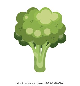 Fresh and delicious broccoli vegetable icon, vector illustration.