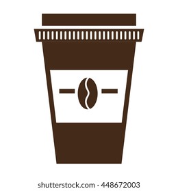 Fresh and delicious coffee cup icon, vector illustration graphic.