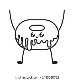 fresh and delicious donut kawaii