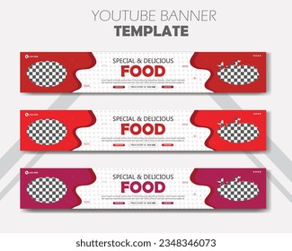 Fresh and delicious food menu social media banner template design