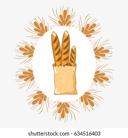 fresh and delicious french bread of wheat