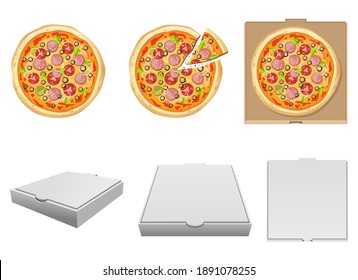 Fresh delicious pizza vector design illustration isolated on white background