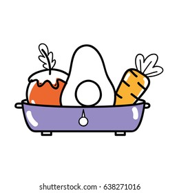 fresh and delicious vegetables inside of pot