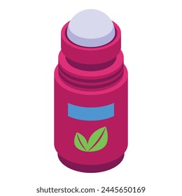 Fresh deodorant icon isometric vector. Flask clipart. Natural glass liquid