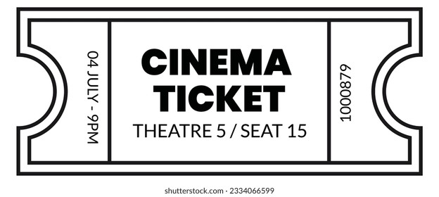 Fresh design Ticket Vector template for invitation, event, concert, music festival, movie festival, show, performance, etc.