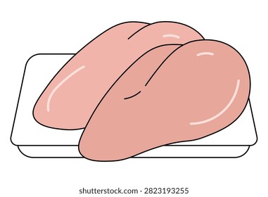 Fresh and Discolored Raw Chicken Meat Comparison Showing Changes in Food Quality and Freshness