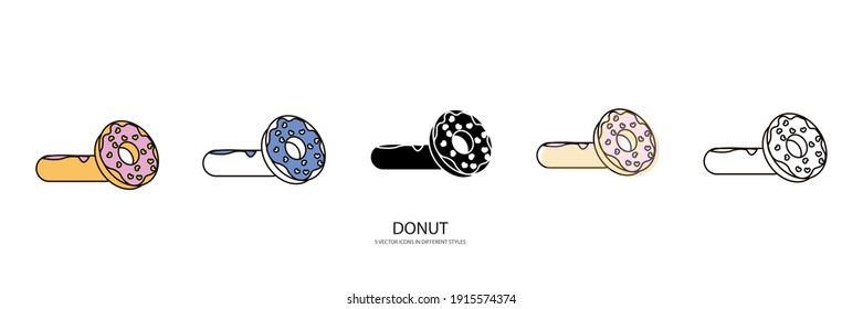 fresh donut vector type icon