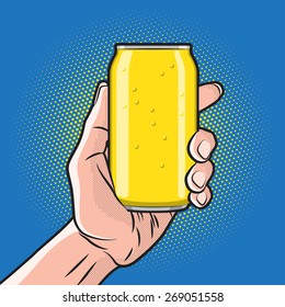 Fresh Drink Can in Hand