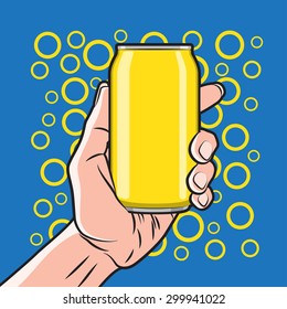 Fresh Drink Can in Hand