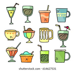 fresh drink doodle set