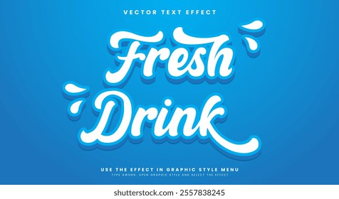 Fresh Drink editable text effect Template Suitable for milk theme